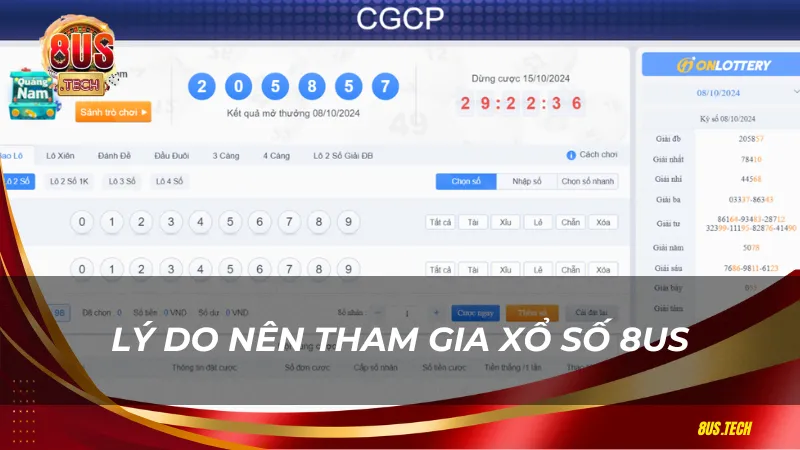 Lý do nên tham gia xổ số 8US