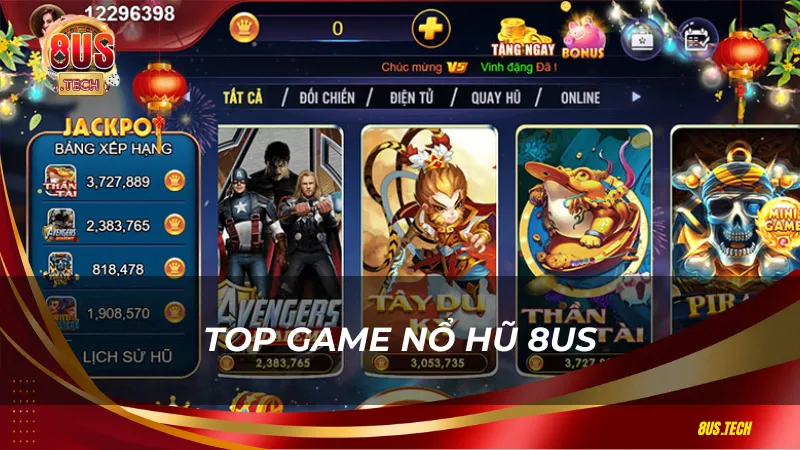 Top game nổ hũ 8US