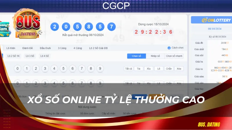 Xổ số online tỷ lệ thưởng cao